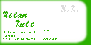 milan kult business card